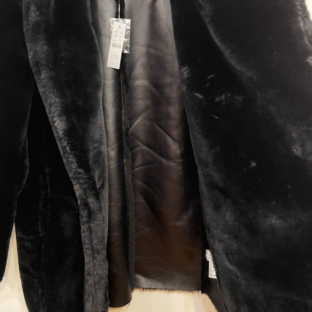 J. Crew Black Teddy Coat - Picture 5 of 8